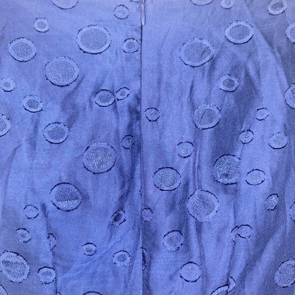 NWT Elegant Navy Blue Dress with Polka Dots size petite small - Picture 9 of 10